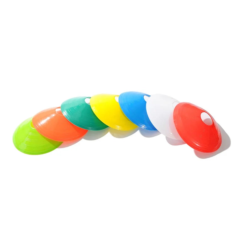 Soccer training cones, multiple colours